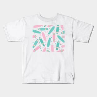 Skateboards Pastel Pattern Kids T-Shirt